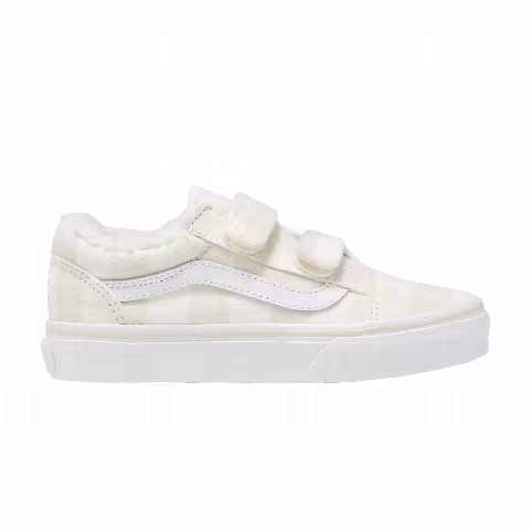 Vans Slip-On V Sherpa Kids 'Plaid - Marshmallow'