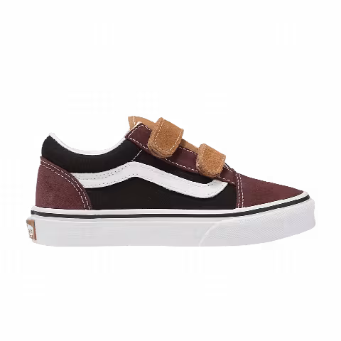 Vans Slip-On V Kids 'Color Block - Black Brown'