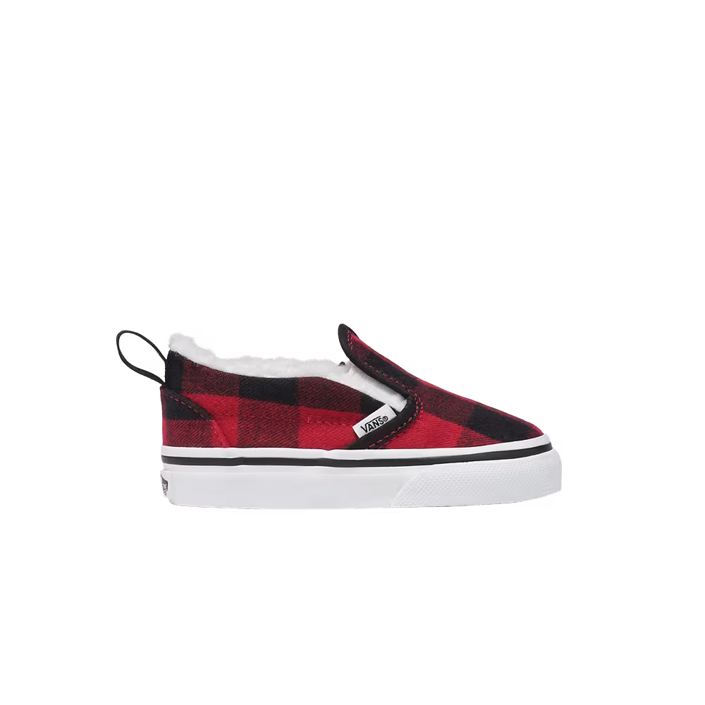 Vans Slip-On V Toddler Plaid - Red