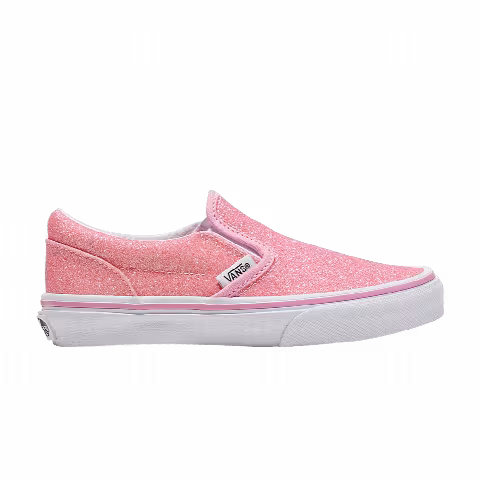 Vans Classic Slip-On V Kids 'Glitter - Pink'