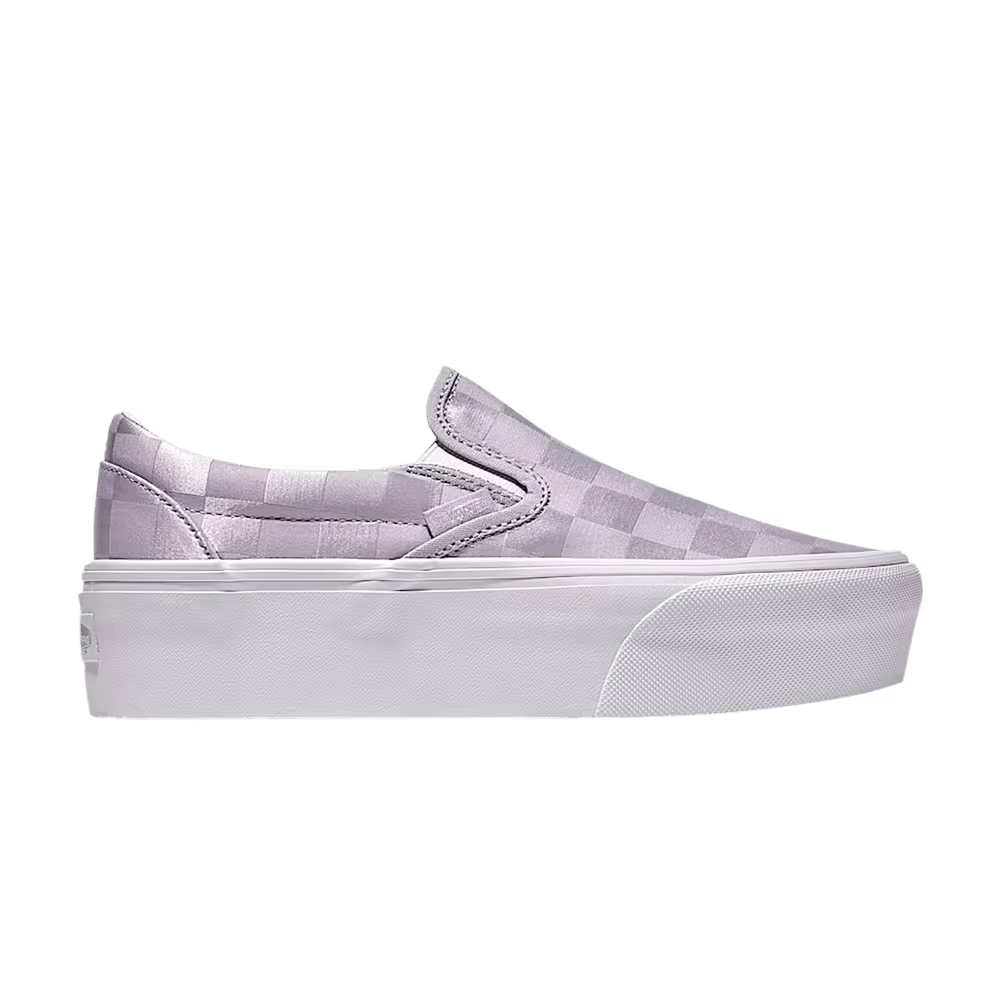 Vans Classic Slip-On Stackform Checkerboard - Lilac Purple