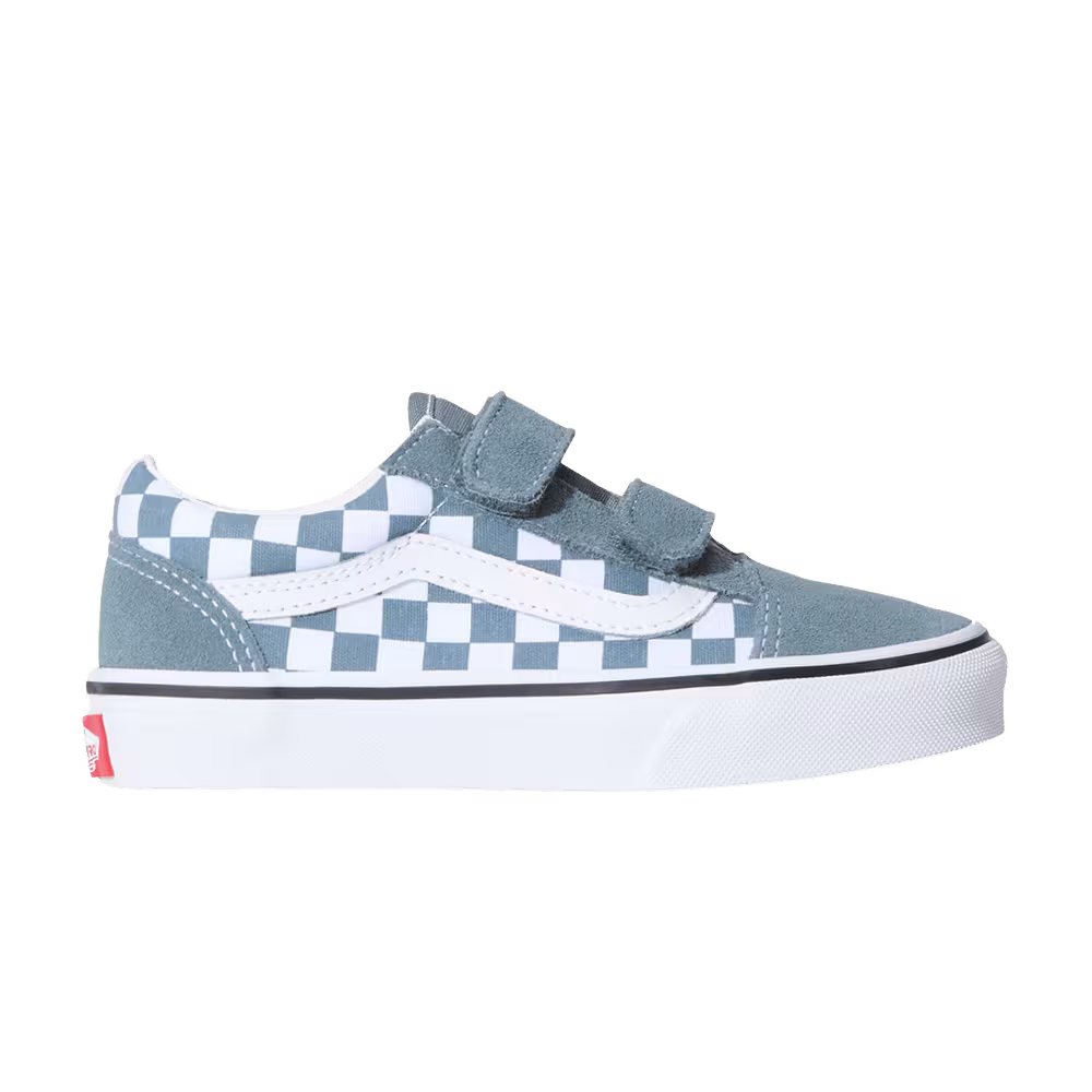 Vans Old Skool V Kids Checkerboard - Stormy Weather Blue