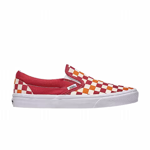 Vans Classic Slip-On 'Checkerboard - Red Orange White'