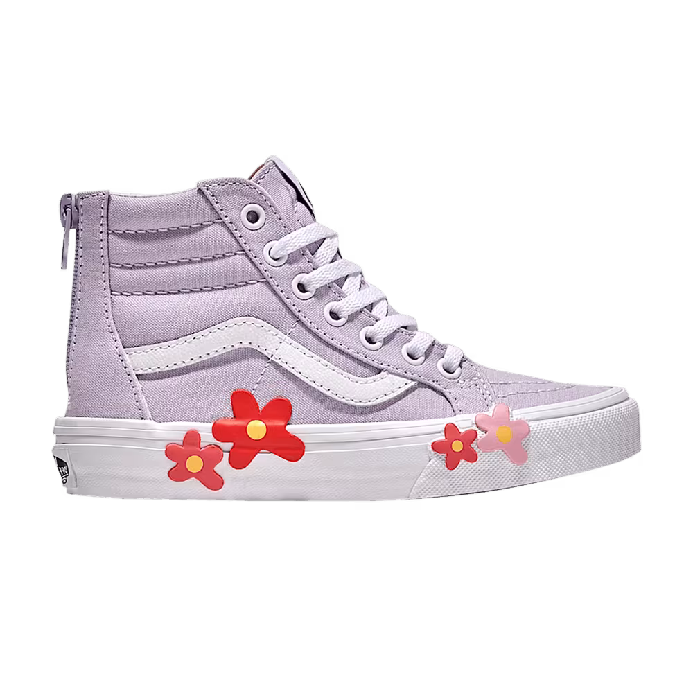 Vans Sk8-Hi Zip Kids Flower Sidewall
