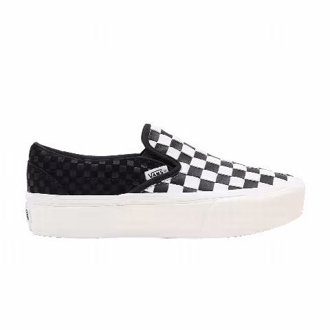 Vans Classic Slip-On Platform 'Woven - Black Blanc de Blanc'