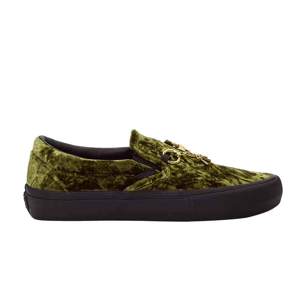 Needles x Vans Slip-On Green Velvet