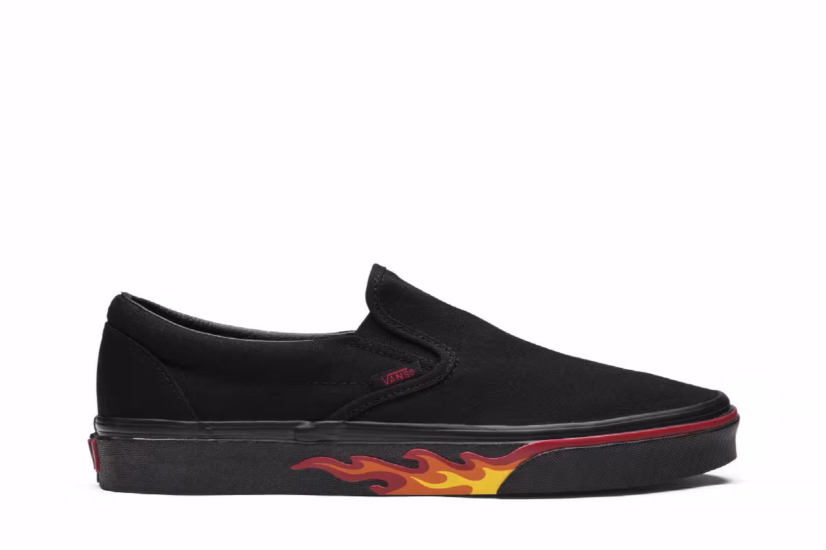 Vans Slip On Flame Wall, view 2