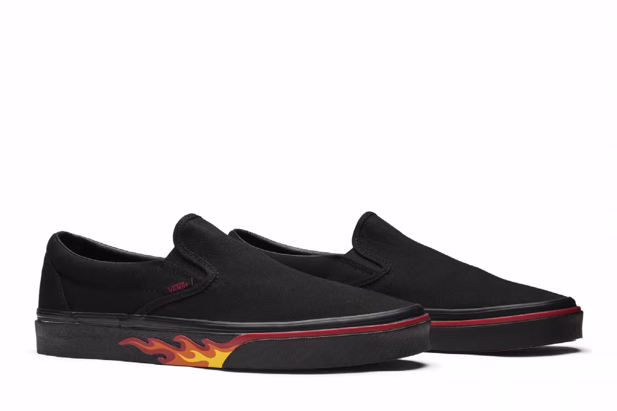 Vans Slip On Flame Wall, view 9