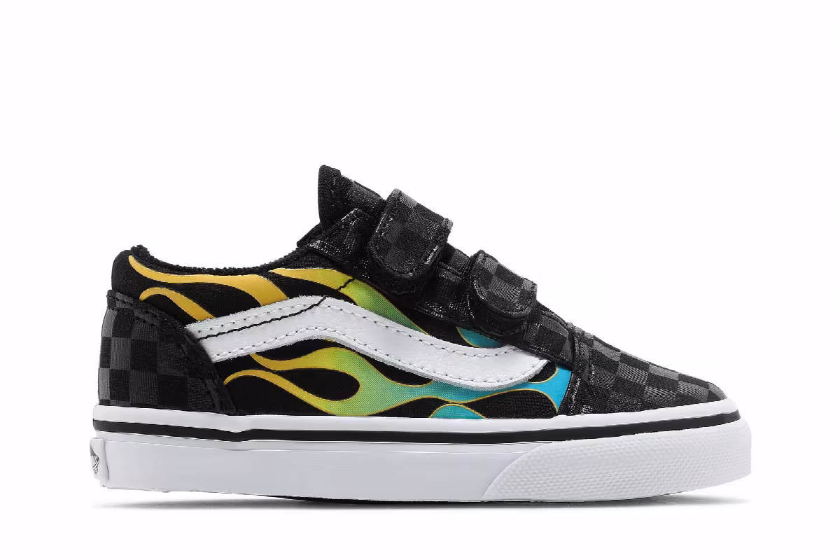 Vans Old Skool V Toddler Glow Flame, view 2