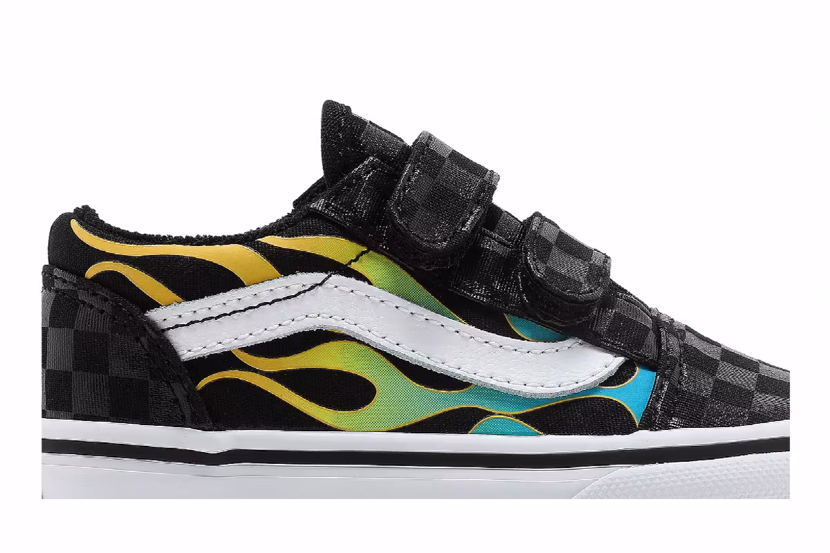 Vans Old Skool V Toddler Glow Flame, view 3