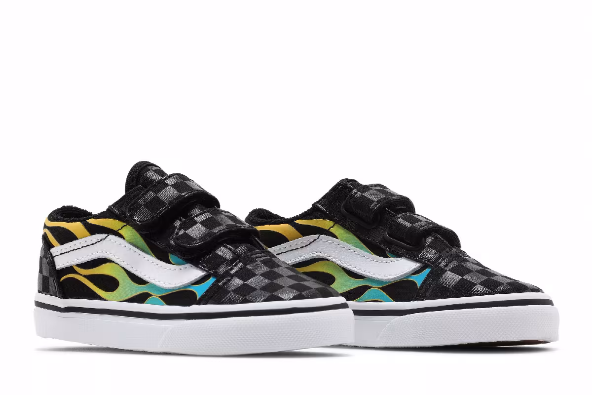 Vans Old Skool V Toddler Glow Flame, view 9