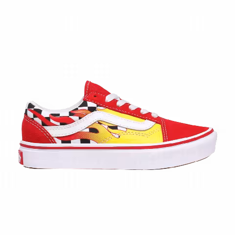 Vans ComfyCush Old Skool Kids 'Flame Checkerboard'