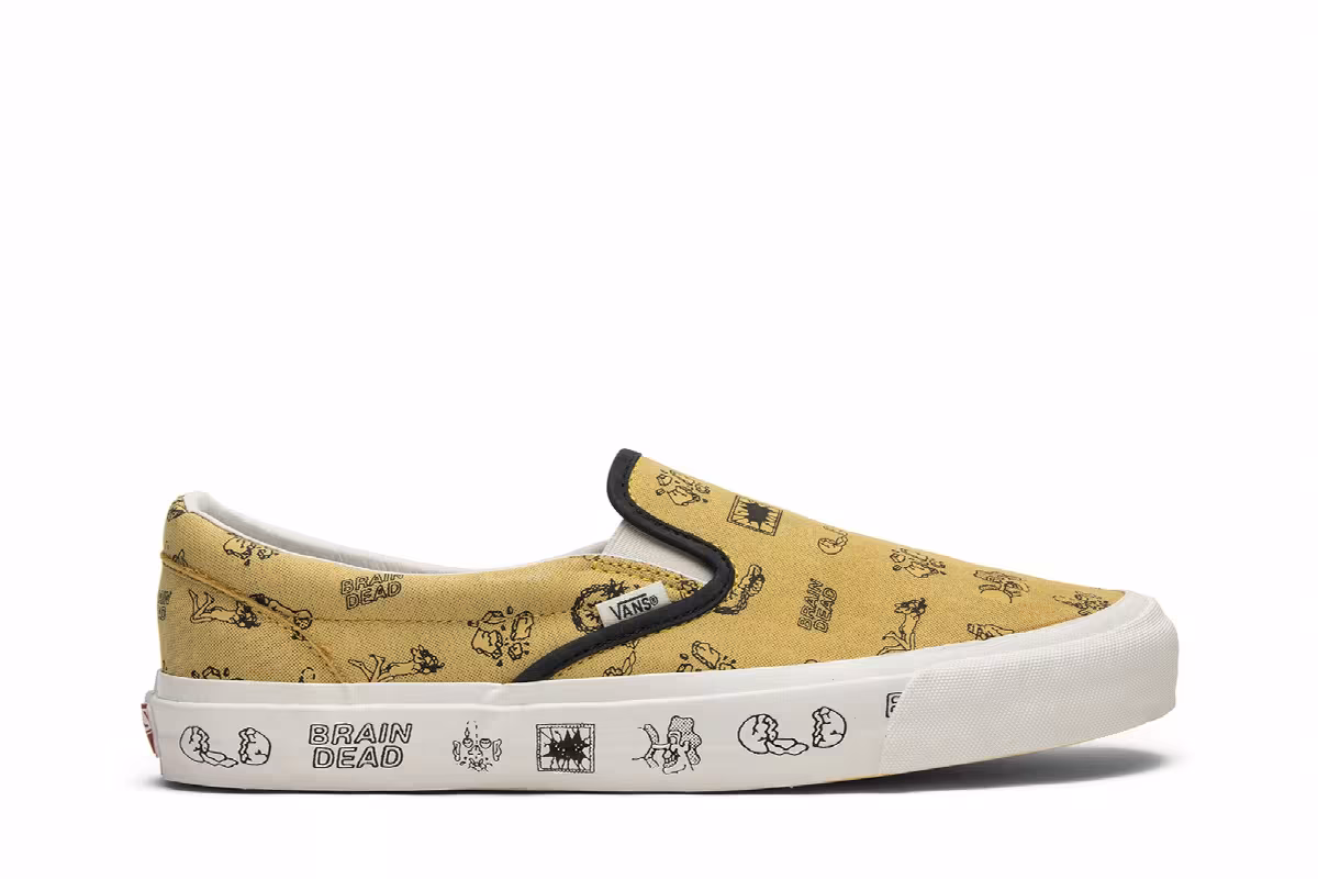 Brain Dead x Vans Classic Slip-On LX Aspen Gold, view 2