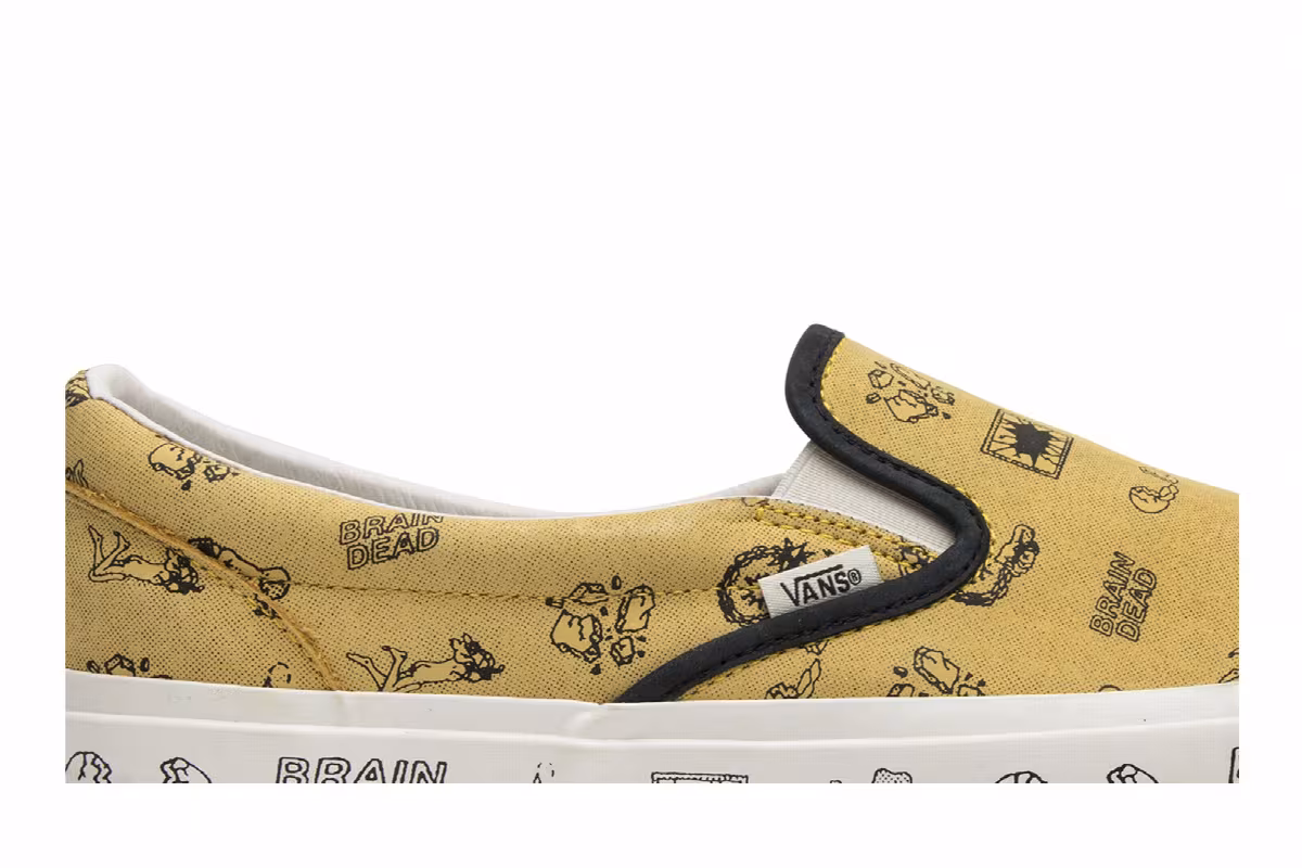 Brain Dead x Vans Classic Slip-On LX Aspen Gold, view 3