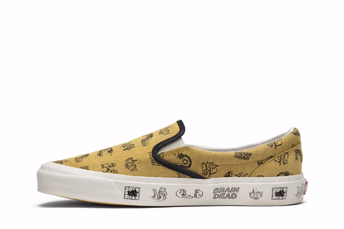 Brain Dead x Vans Classic Slip-On LX Aspen Gold, view 4