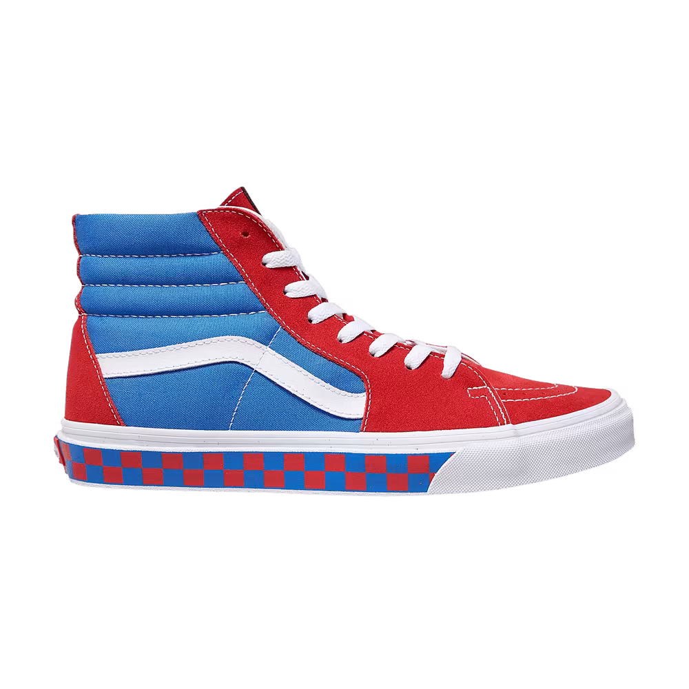 Vans Sk8-Hi Heritage Checkerboard - Red Blue