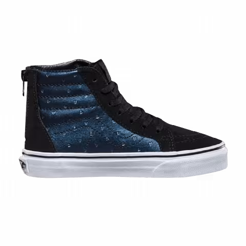 Vans Sk8-Hi Zip Kids 'Metallic Hearts - Emboss Black'