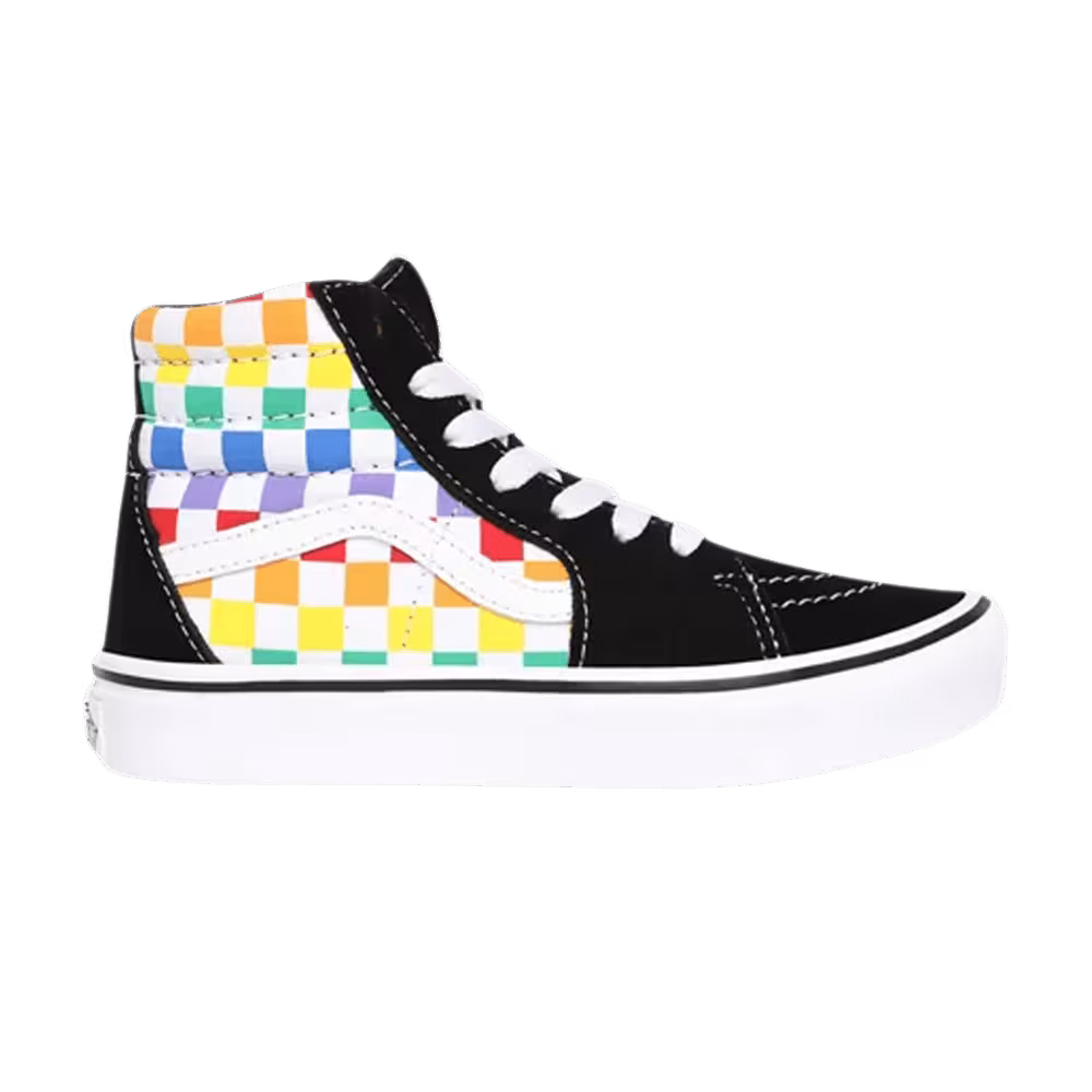 Vans Sk8-Hi ComfyCush Kids Rainbow Checkerboard
