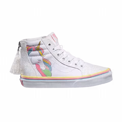 Vans Sk8-Hi Zip Kids 'Unicorn - White Glitter'