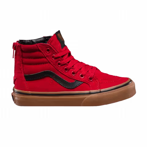 Vans Sk8-Hi Zip Little Kids 'Racing Red Gum'