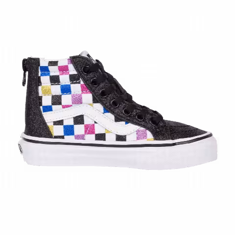 Vans Sk8-Hi Zip Kids 'Glitter Checkerboard'