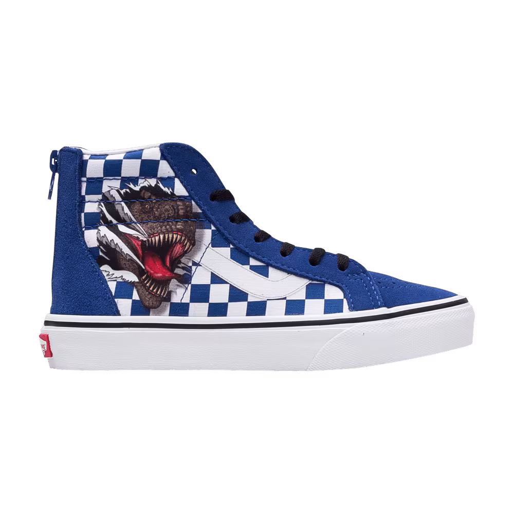 Vans Sk8-Hi Zip Kids Checkerboard - Dino