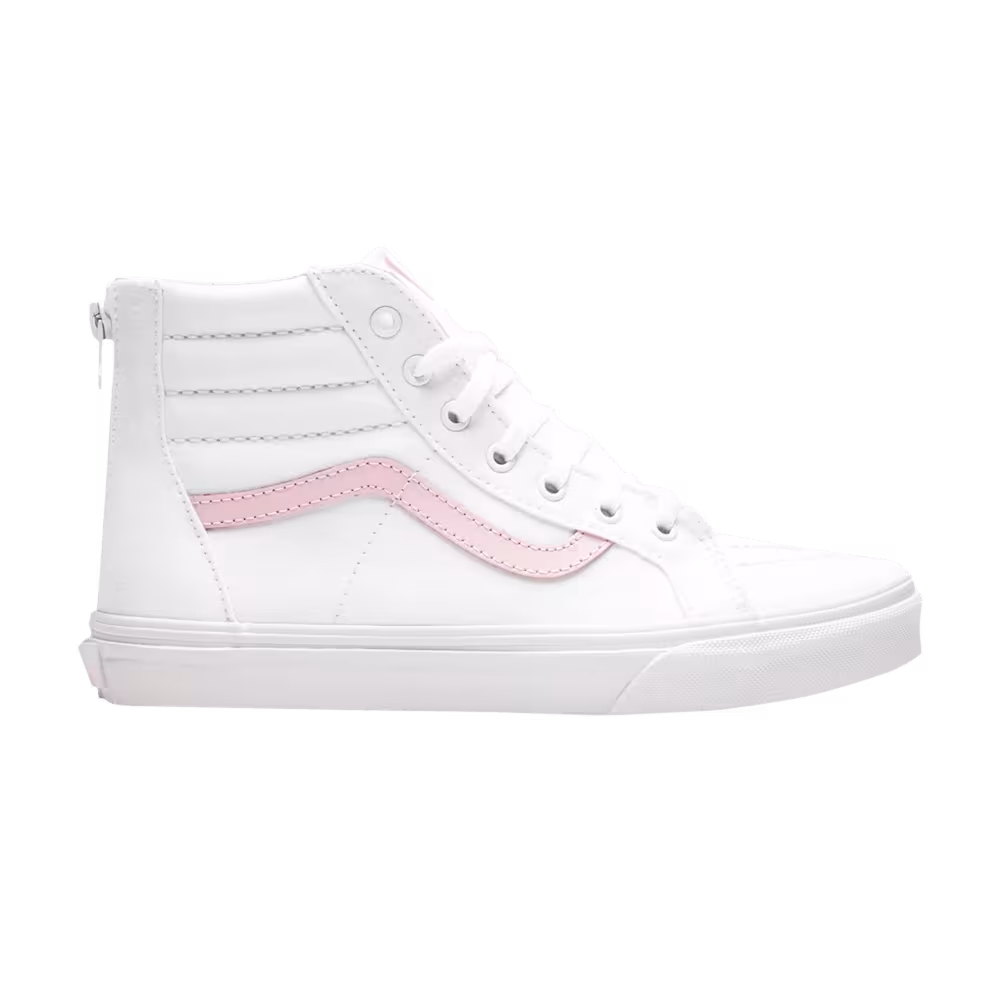 Vans Sk8-Hi Zip Kids White Chalk Pink