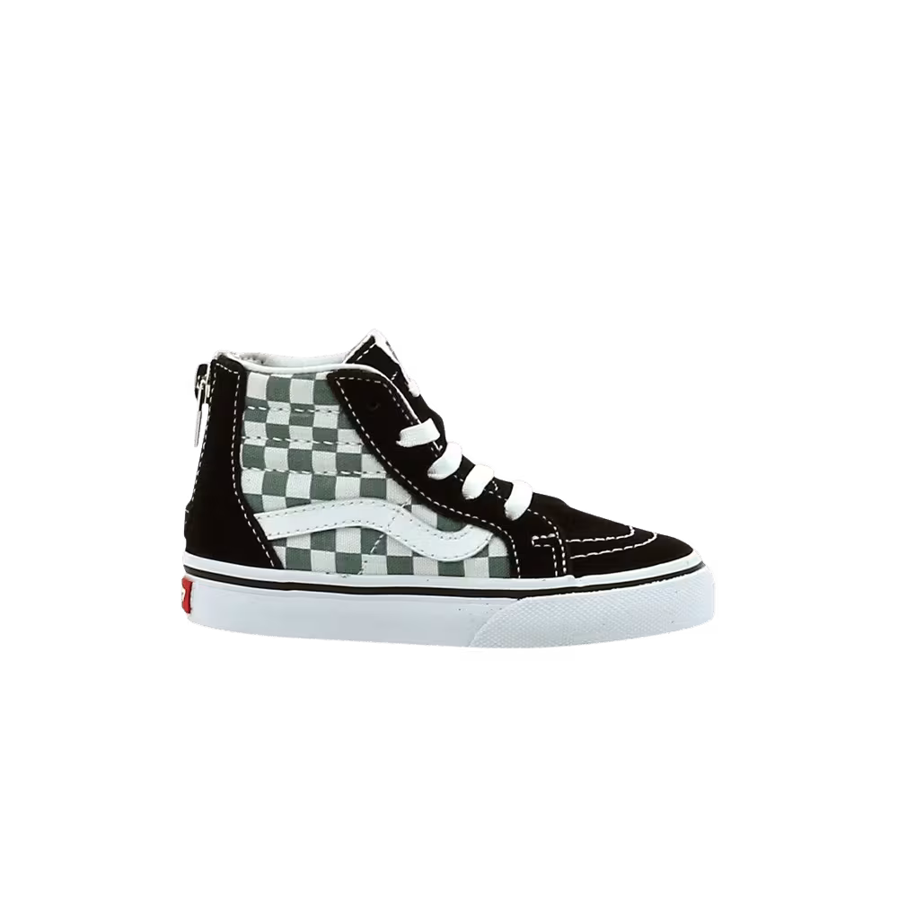 Vans Sk8-Hi Zip Toddler Checkerboard - Black Citadel