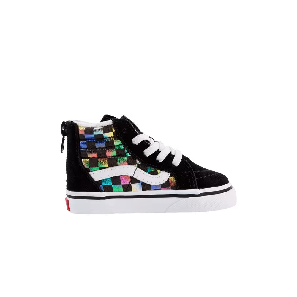 Vans Sk8-Hi Zip Toddler Iridescent Check