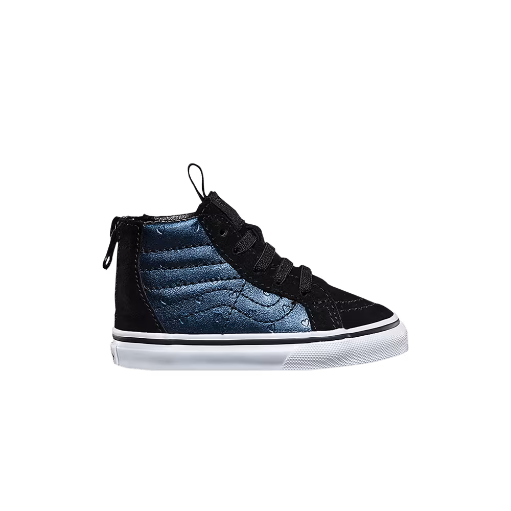 Vans Sk8-Hi Zip Toddler Metallic Hearts