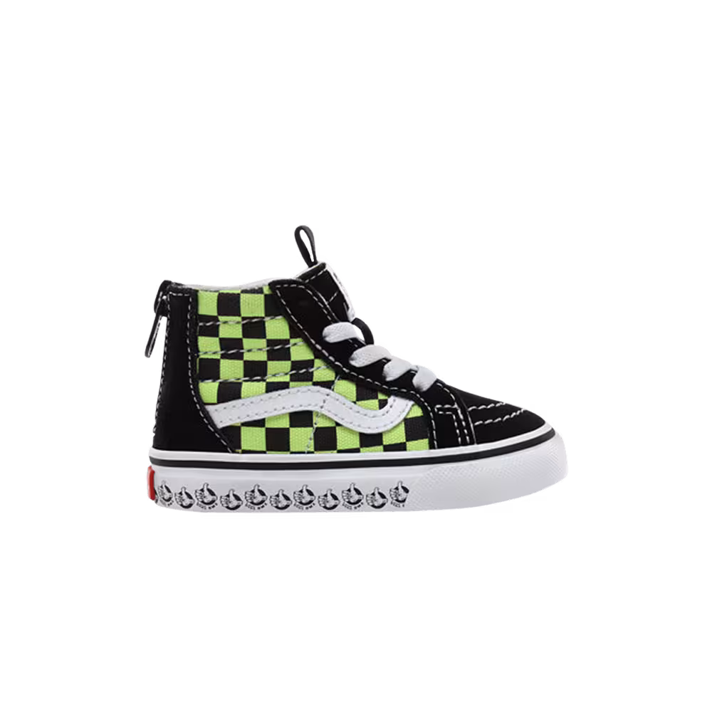Vans BMX Sk8-Hi Zip Toddler Black Sharp Green