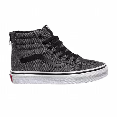 Vans Sk8-Hi Zip Toddler 'Oversized Herringbone - Black'