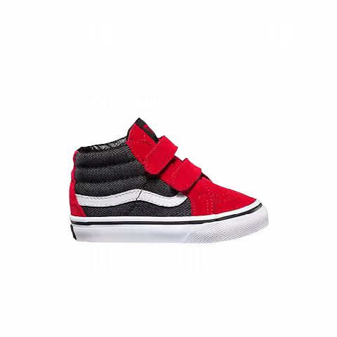 Vans Sk8-Mid Reissue V Toddler 'Racing Red Black Denim'