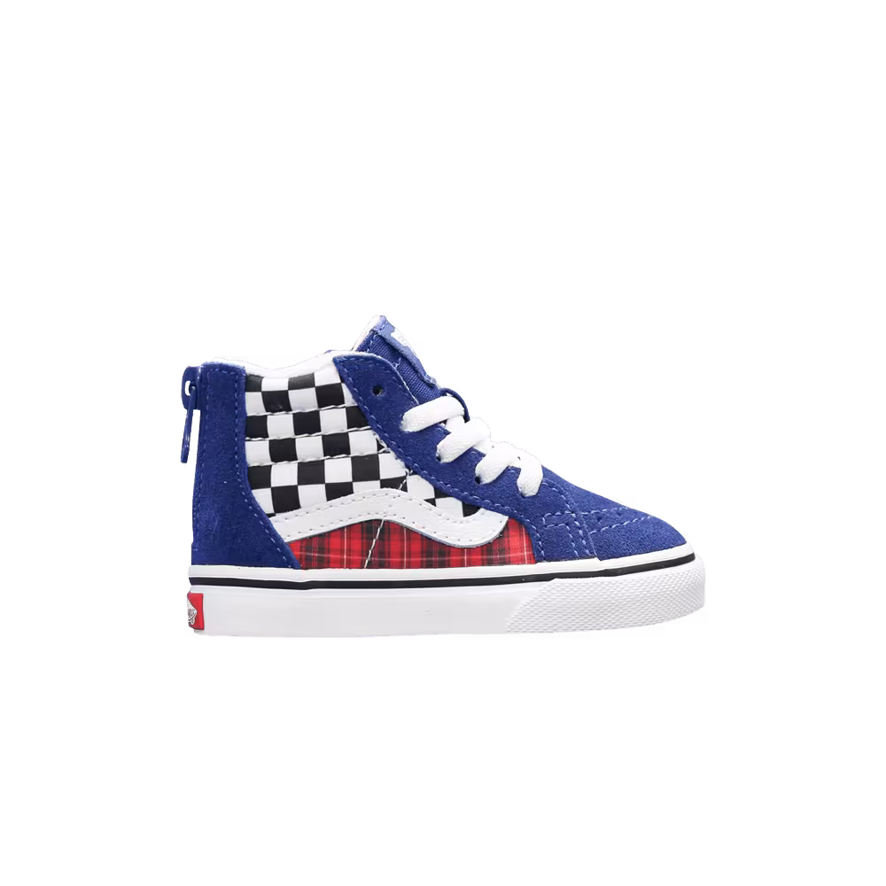Vans Sk8-Hi Zip Toddler Plaid Checkerboard
