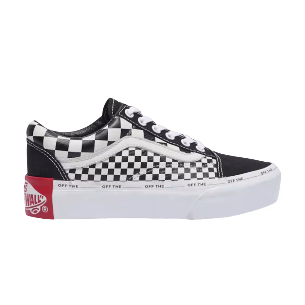 Vans Old Skool Platform Checkerboard Disarray - Black White