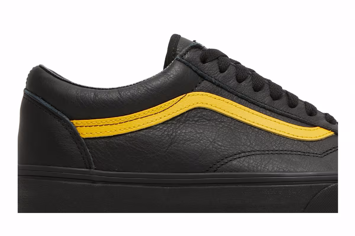 Vans Old Skool Leather Pop - Black Lemon Chrome, view 3