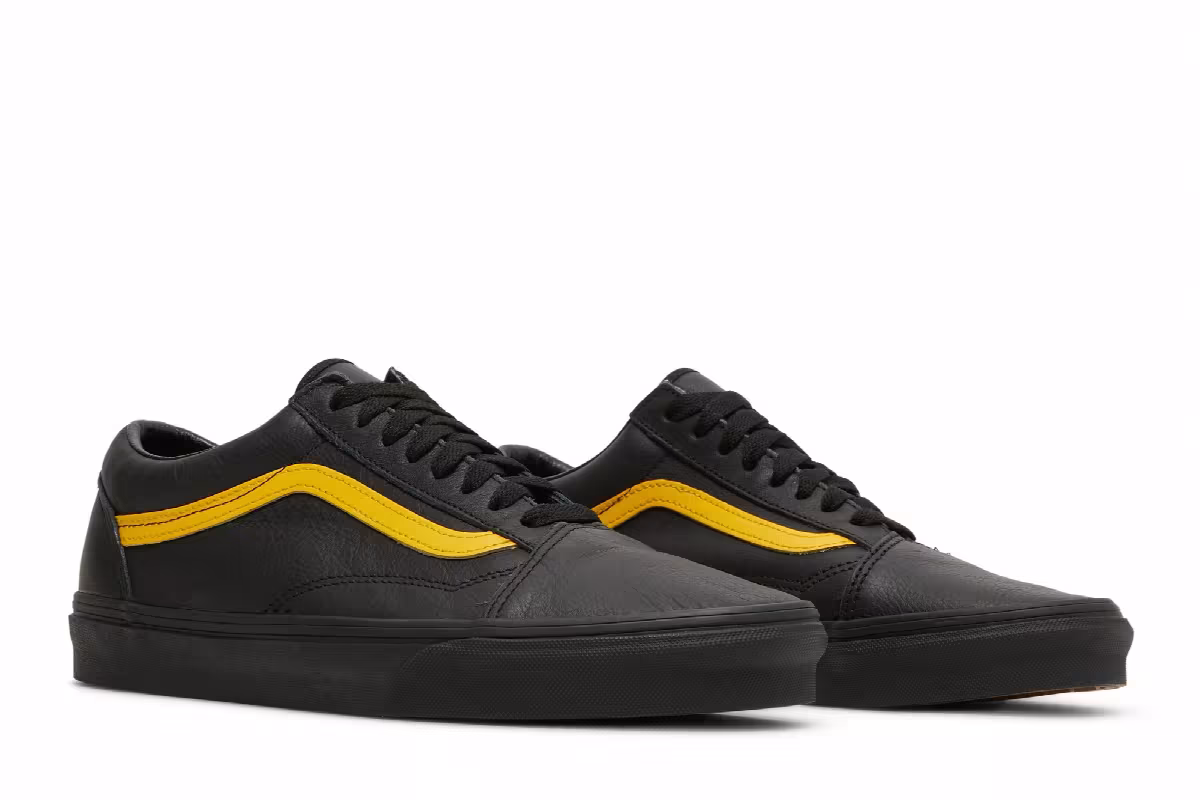 Vans Old Skool Leather Pop - Black Lemon Chrome, view 9