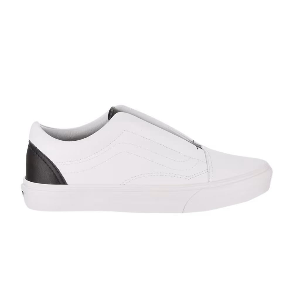 Vans Old Skool Laceless Classic Tumble - White Black
