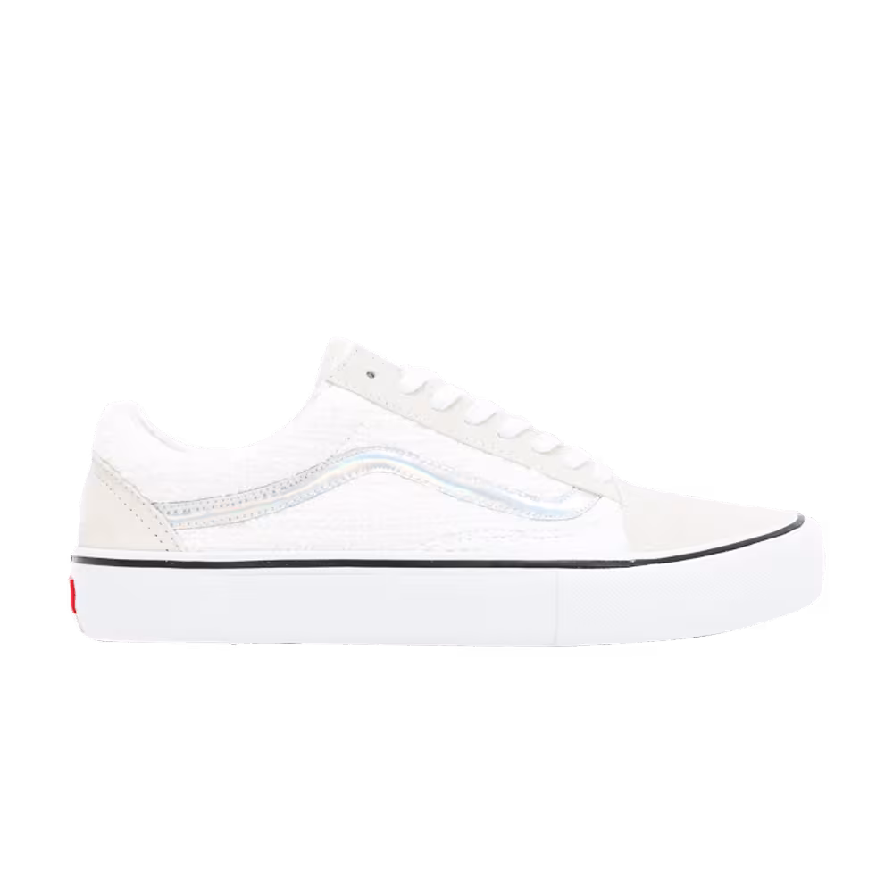 Supreme x Vans Old Skool Pro Iridescent White