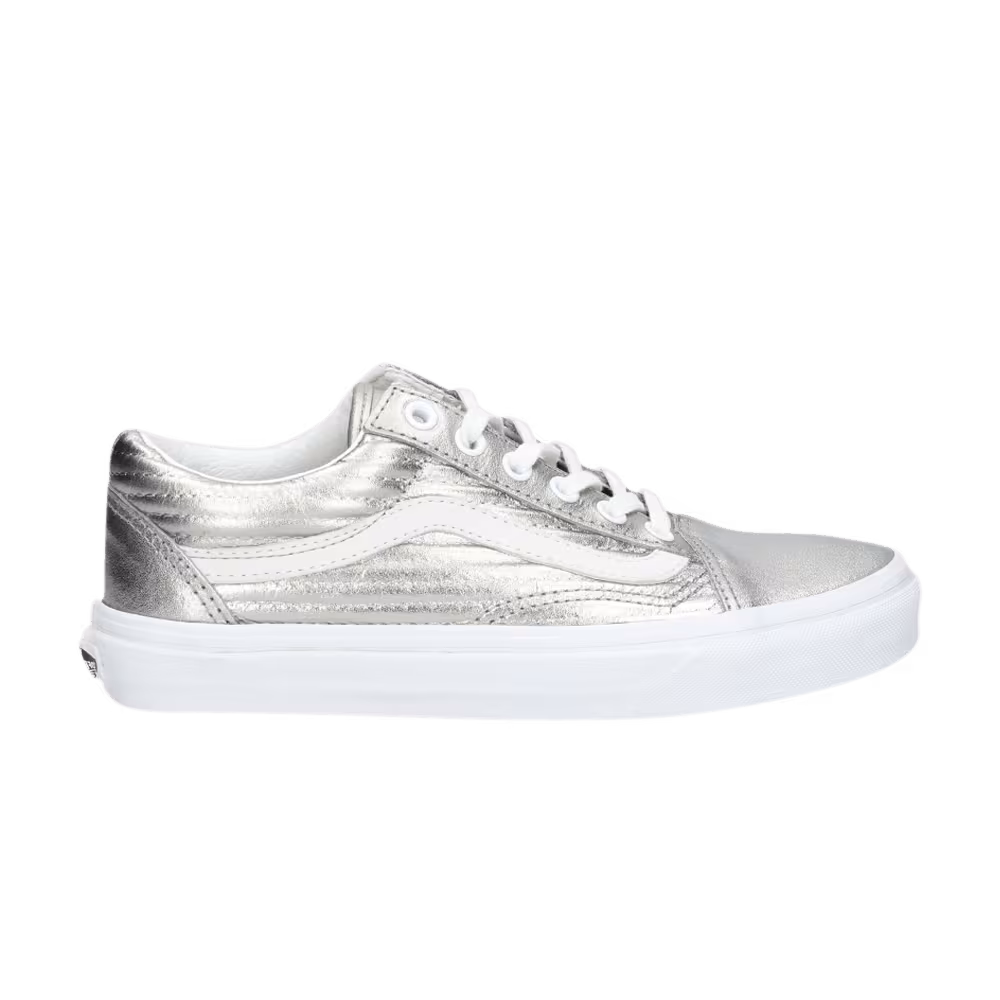 Vans Old Skool Moto Leather - Metallic Silver
