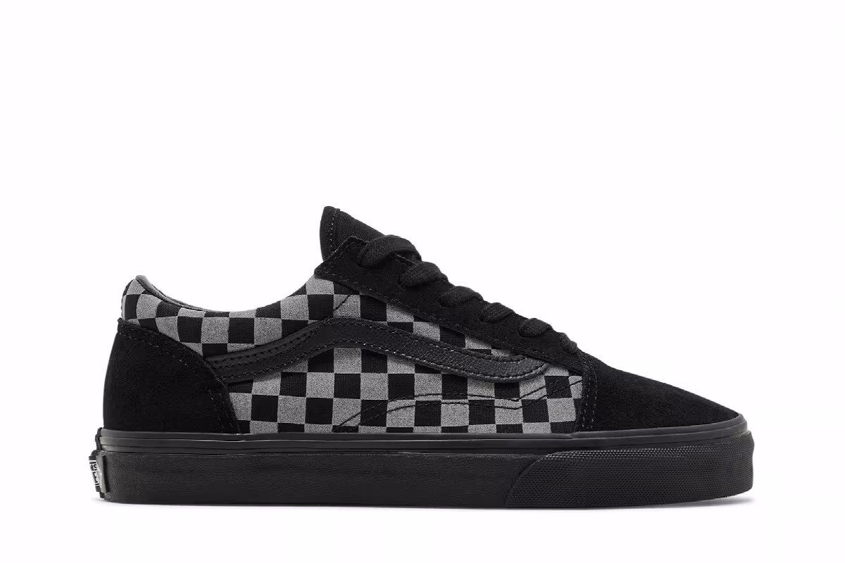 Vans Old Skool Kids Reflective Checkerboard - Black, view 2