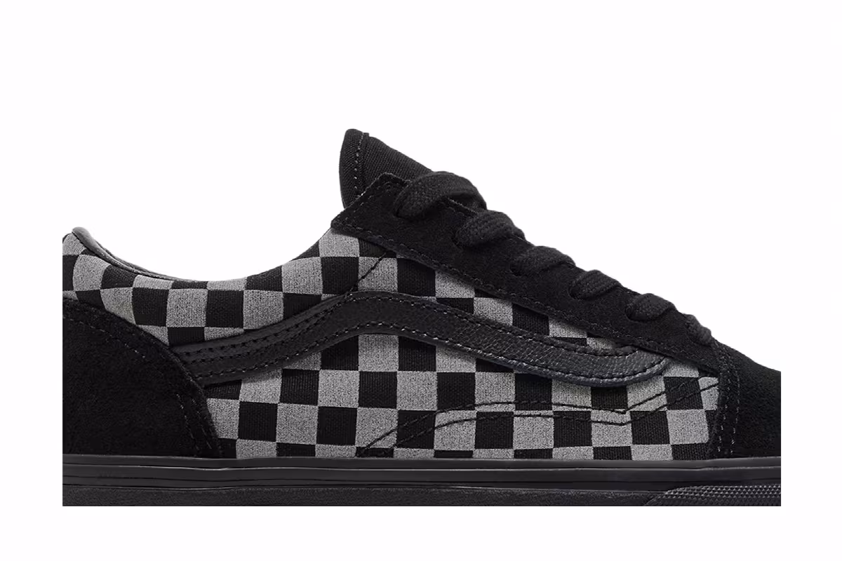 Vans Old Skool Kids Reflective Checkerboard - Black, view 3