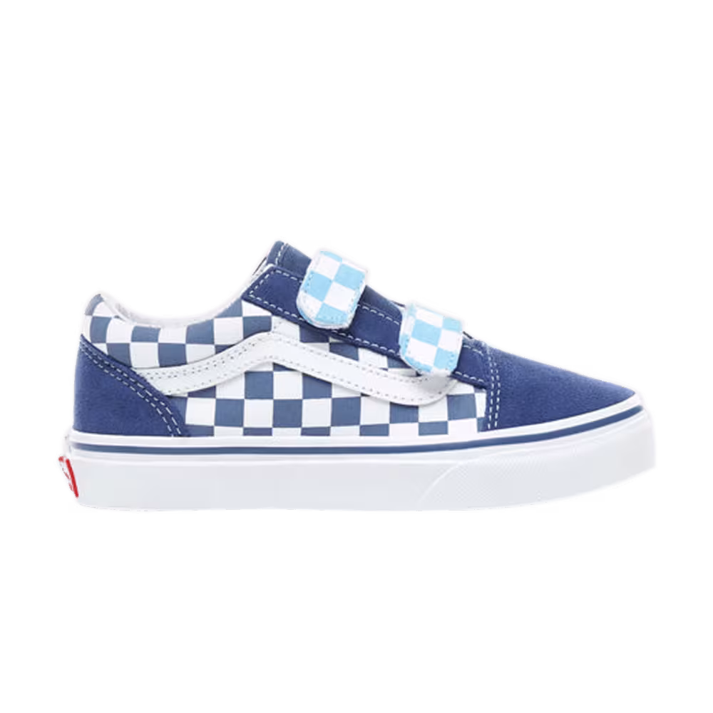 Vans Old Skool V Kids True Navy Checkerboard