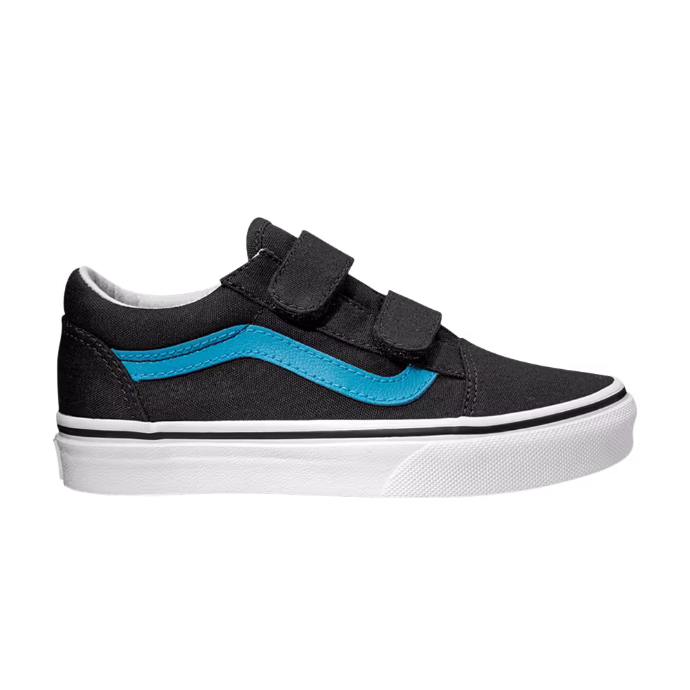 Vans Old Skool V Kids Black Vivid Blue