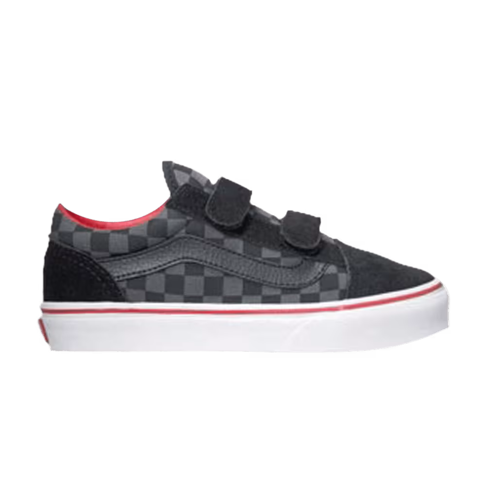 Vans Old Skool V Big Kids Medium Checkerboard - Black Pewter