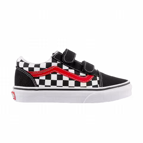Vans Old Skool V Kids 'Checkerboard - Black Red'