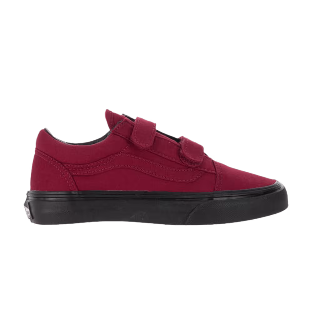 Vans Old Skool V Kids Black Sole - Jester Red