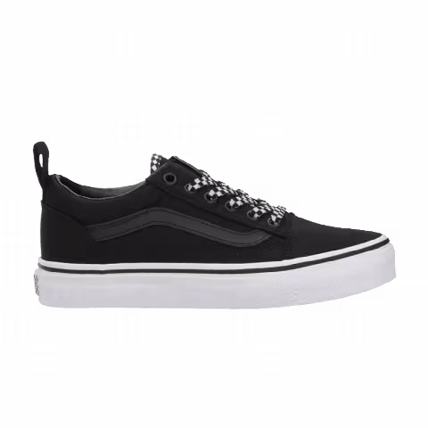 Vans Old Skool Elastic Lace Kids 'Check Lace - Black'