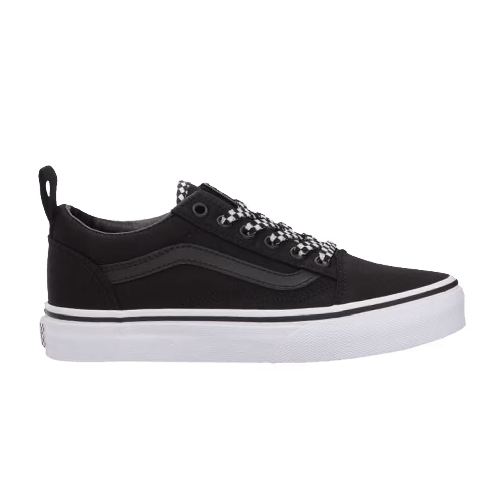 Vans Old Skool Elastic Lace Kids Check Lace - Black
