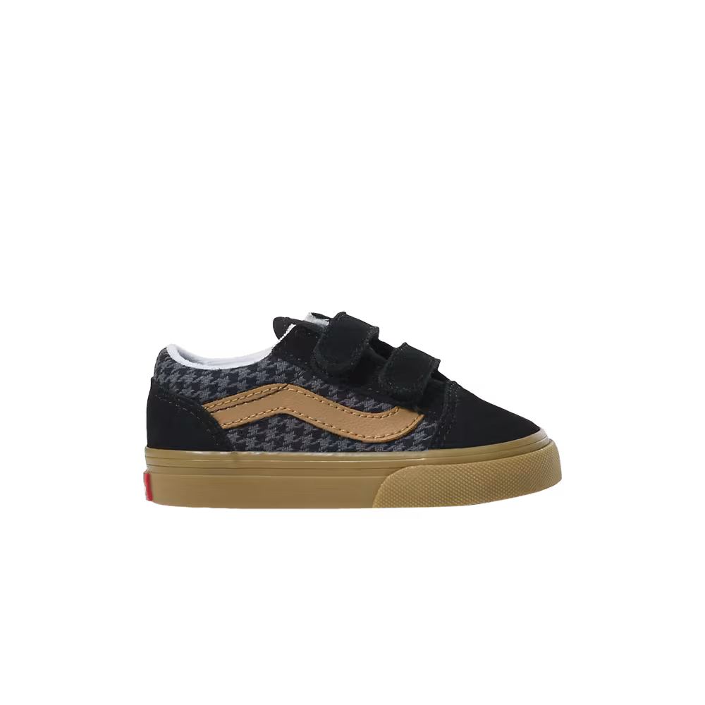 Vans Old Skool V Toddler Houndstooth - Black Gum